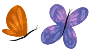 Two butterflies.