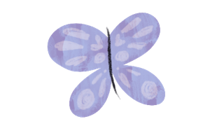 One purple butterfly.