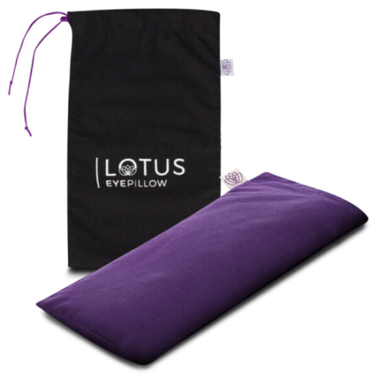 Lotus weighted lavender eye pillow to help support headache relief
