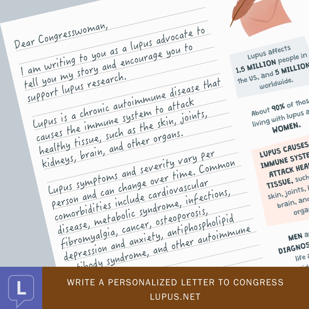 Preview of a sample letter to congress